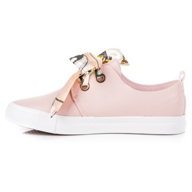 Seastar Zapatillas con estilo atadas con una cinta rosado 6
