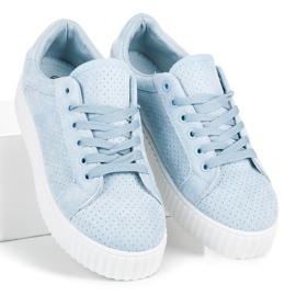 Seastar Zapatillas de gamuza en la plataforma azul 3