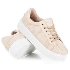 Seastar Zapatillas de gamuza en la plataforma marrón 4