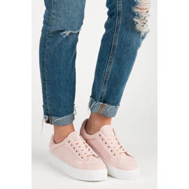 Seastar Zapatillas de gamuza en la plataforma rosado 1