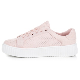 Seastar Zapatillas de gamuza en la plataforma rosado 3