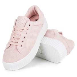 Seastar Zapatillas de gamuza en la plataforma rosado 4