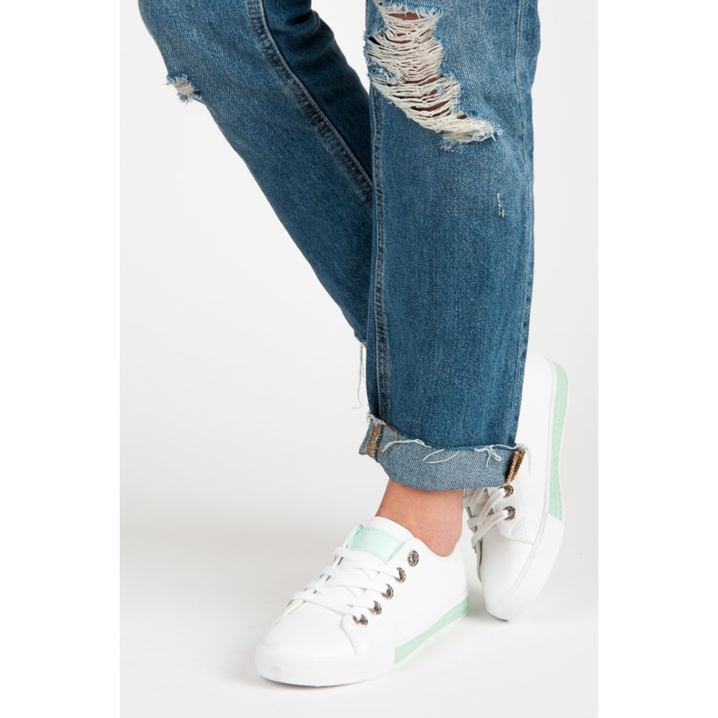 Zapatillas con cordones blanco 2