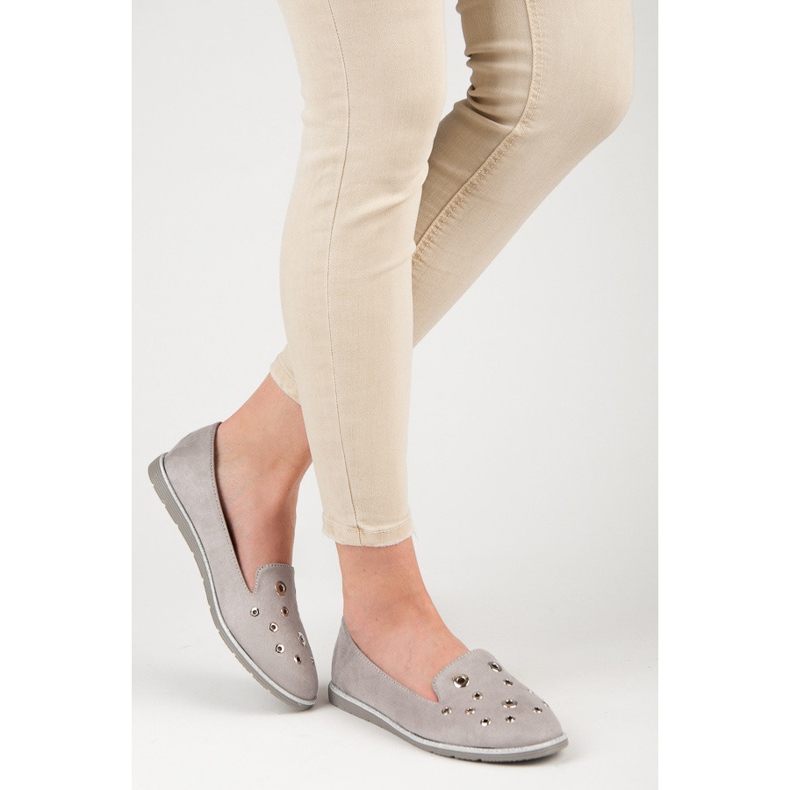 Bestelle Señores de gamuza gris 2