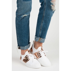 Zapatillas deportivas de mujer blanco rosado 1