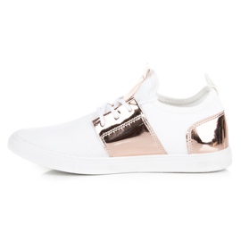 Zapatillas deportivas de mujer blanco rosado 5