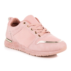 Seastar Zapatos deportivos de mujer amarillo rosado 4