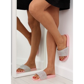 Zapatillas de casa de goma con circonita rosa S20 rosa 1