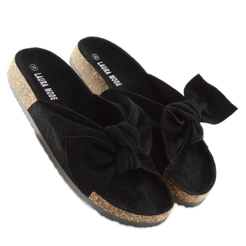 Zapatillas corcho negro LS-90 negro 1