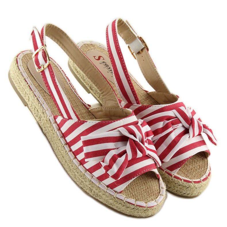 Sandalias alpargatas rayas rojas rojo 1 Sandalias alpargatas rayas rojas rojo 1