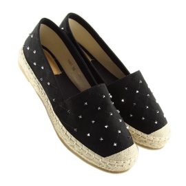 Alpargatas negras con tachuelas 5481 negro 4