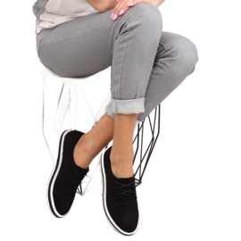 Mocasines negros cordones negros 3
