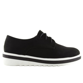 Mocasines negros cordones negros 5