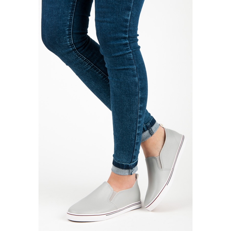 Zapatillas sin cordones gris 2