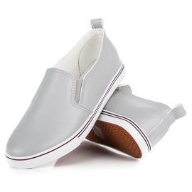 Zapatillas sin cordones gris 4