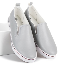 Zapatillas sin cordones gris 5