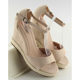 Sandalias cuña beige alpargatas beige 5