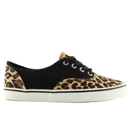 Deportivas con cordones K-75 Marrón / leopardo negro 1 Deportivas con cordones K-75 Marrón / leopardo negro 1