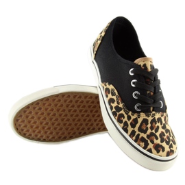 Deportivas con cordones K-75 Marrón / leopardo negro 2 Deportivas con cordones K-75 Marrón / leopardo negro 2