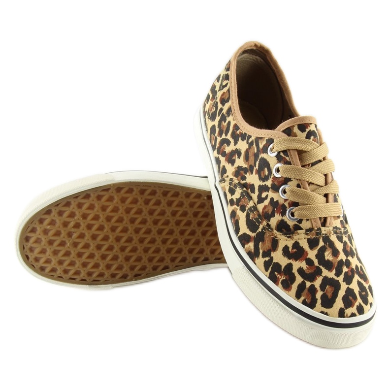K-75 zapatillas con cordones de leopardo marrón 2