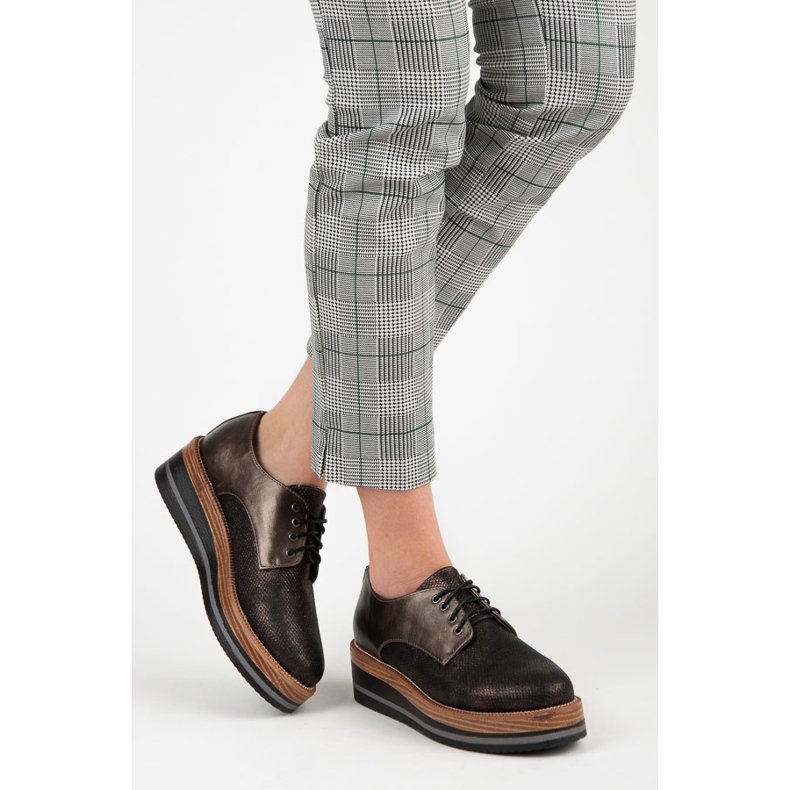 Kylie Zapatos de cuña con estilo marrón 2 Kylie Zapatos de cuña con estilo marrón 2