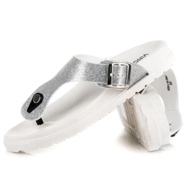 Babuchas vinceza plateadas gris 4