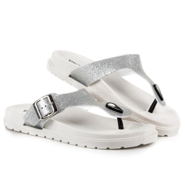 Babuchas vinceza plateadas gris 5