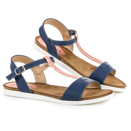 Sandalias planas VINCEZA azul 3