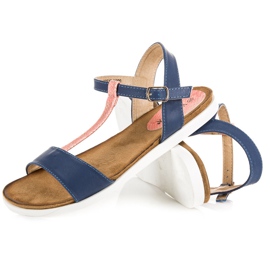 Sandalias planas VINCEZA azul 4