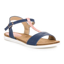 Sandalias planas VINCEZA azul 5