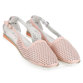 Sandalias vinceza caladas rosa 2