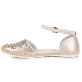 Alpargatas de piel sandalias vinceza amarillo 4