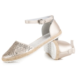 Alpargatas de piel sandalias vinceza amarillo 5