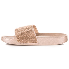 Girlhood Babuchas doradas con cristales dorado 6