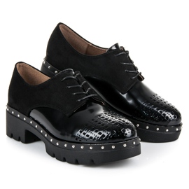 Kylie zapatos rockeros negros 3