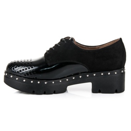 Kylie zapatos rockeros negros 4