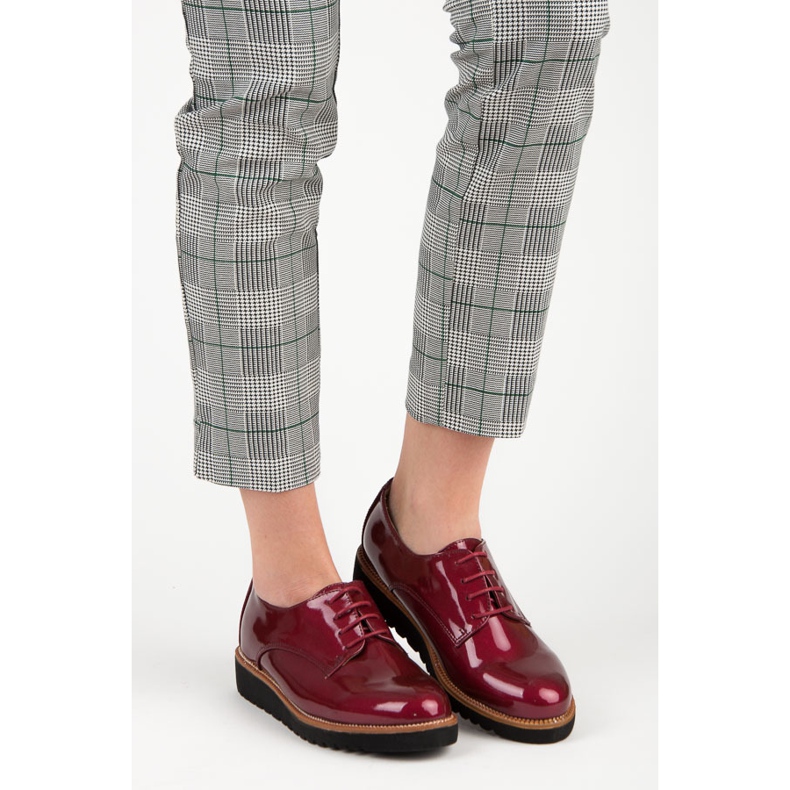 Kylie Zapatos lacados burdeos rojo 1