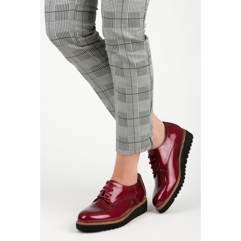 Kylie Zapatos lacados burdeos rojo 2