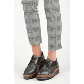 Kylie Zapatos de cuña con estilo gris 1