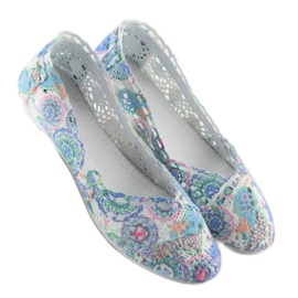 Bailarinas encaje JX60P violeta blanco 1
