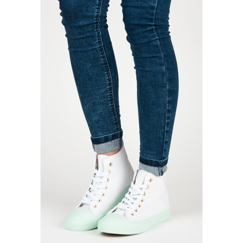 Coura Zapatillas sobre el tobillo blanco 1