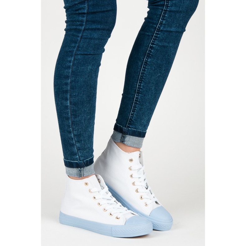 Coura Zapatillas sobre el tobillo blanco 1