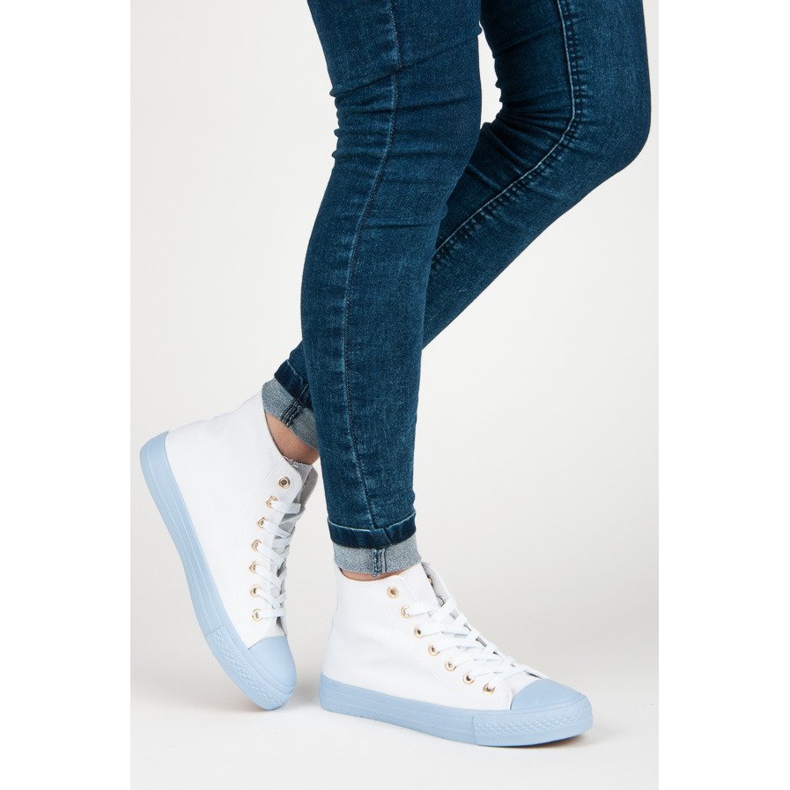 Coura Zapatillas sobre el tobillo blanco 2