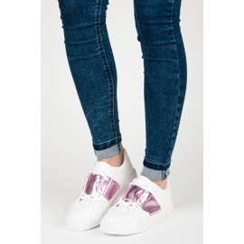 Zapatillas Moda Blancas blanco púrpura 1