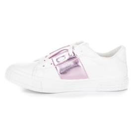 Zapatillas Moda Blancas blanco violeta 3