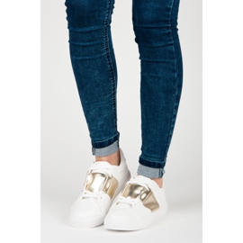 Deportivas deportivas blancas de moda blanco amarillo 1