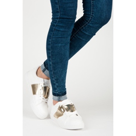 Deportivas deportivas blancas de moda blanco amarillo 2
