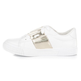 Deportivas deportivas blancas de moda blanco amarillo 5