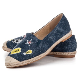 Bestelle Alpargatas primavera con parches azul 4