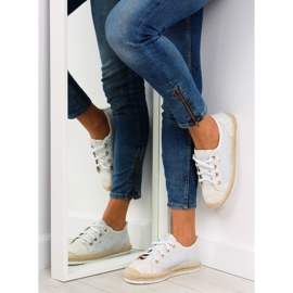 Alpargatas blancas con cordones B-140 White blanco 1